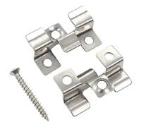 Homgoday Clips de Plataforma 100 uds y 200 Tornillos de Acero Inoxidable
