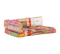 Homgoday Cojín para sofá de palés Tela Multicolor Patchwork Sofá Moderno para Sala de Estar/Dormitorio/Oficina, Fácil Montaje Sofá Pequeño Multicolor