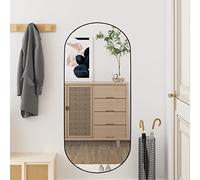 Homgoday Decoración espejo de pared 40 x 90 cm cristal ovalado, muebles para interiores y exteriores, decoración para la casa, decoración para el hogar para interiores, dormitorio, salón, oficina