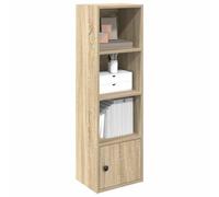 Homgoday Estantería de Madera de ingeniería Roble Sonoma 31x24x102 cm Biblioteca, Estantería de Exposición, Armario de Libros, Separador de Espacios, para Salón, Dormitorio, Estudio, Oficina