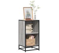 Homgoday Estantería Madera contrachapada Gris Sonoma 40x35x76 cm Biblioteca, Estantería de Exposición, Armario de Libros, Separador de Espacios, para Salón, Dormitorio, Estudio, Oficina