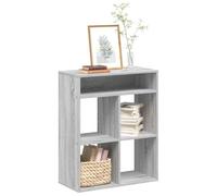 Homgoday Estantería Madera de ingeniería Color Gris Sonoma 66x31x80 cm Biblioteca, Estantería de Exposición, Armario de Libros, Separador de Espacios, para Salón, Dormitorio, Estudio, Oficina