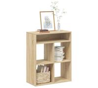 Homgoday Estantería Madera ingeniería Color Roble 66x31x80 cm Biblioteca, Estantería de Exposición, Armario de Libros, Separador de Espacios, para Salón, Dormitorio, Estudio, Oficina