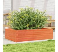Homgoday Jardinera Madera Maciza de Pino marrón Cera 90x60x23 cm Jardinería para Cultivo de Flores Plantas Hierbas Huerto Urbano para Jardín Terraza Patio Balcón