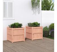 Homgoday Jardineras de jardín 2 Unidades Madera Maciza Douglas Jardinería para Cultivo de Flores Plantas Hierbas Huerto Urbano para Jardín Terraza Patio BalcónDouglas Natural