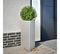 Homgoday Jardineras Triangulares 2 uds Acero galvanizado 40x40x75 cm Jardinería para Cultivo de Flores Plantas Hierbas Huerto Urbano para Jardín Terraza Patio Balcón