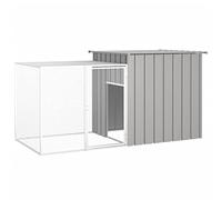Homgoday Jaula para conejos, gris, 200 x 91 x 100 cm, de acero galvanizado, jaula para animales, jaula para pollos exterior para aves de corral, gallineros, conejos