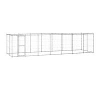 Homgoday Jaula para perros al aire libre de acero galvanizado con techo de 16,94 m², corral para perros, cachorros, conejos y gatos, tipo 1
