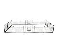 Homgoday Jaula para perros, caja para perros con 16 paneles de acero 60 x 80 cm negra, jaula para perros de interior, jaula para perros, jaulas para perros de exterior