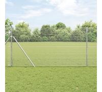 Homgoday Juego de Poste de Cerca 25 m Set de 2 Acero galvanizado 25 x 1 m Postes de Cerca de Metal,Postes de Cerca de Acero para jardín, Césped, Granjas, Cercas al Aire Libre, Huertos, Carreteras
