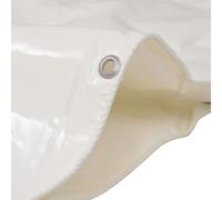 Homgoday Lona 650 g/m2, dimensiones 6 x 8 m, color blanco, resistente y multiusos