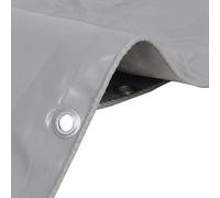 Homgoday Lona de 650 g/m2, 2,5 x 3,5 m, color gris, resistente y versátil