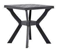 Homgoday Mesa bistró plástico Gris Antracita 70x70x72 cm Mesa Jardin Exterior Madera Mesa Auxiliar Mesa Comedor