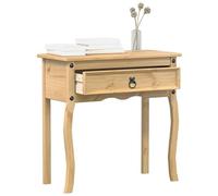Homgoday Mesa consola Corona 73 x 35 x 73 cm de madera maciza de pino, mesa de salón moderna, mesa de salón, mesa auxiliar para oficina o dormitorio