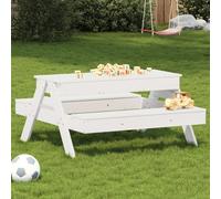 Homgoday Mesa de pícnic con arenero de niños Madera Maciza Pino Blanco Mesa Jardin Mesa terraza Exterior Mesa Jardin Exterior