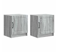 Homgoday Mesita de Noche Vintage Moderna con Almacenamiento, Hecha de Madera de Calidad para Dormitorio