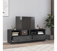 Homgoday Mobili TV 2 pz Antracita 67 x 39 x 44 cm de acero, mesa para TV, mueble para TV salón, mueble bajo para TV de salón industrial soporte TV Model841744