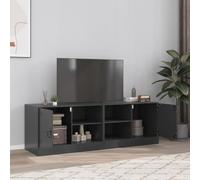 Homgoday Mobili TV 2 pz negros, 67 x 39 x 44 cm, de acero, mesa para TV, mueble para TV salón, mueble bajo para TV de salón industrial soporte TV Model841692