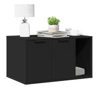Homgoday Mueble arenero para Gatos Madera ingeniería Negro 80x50x45 cm