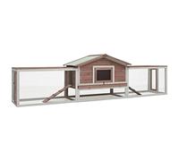 Homgoday Mueble conejera Moca 310 x 70 x 87 cm de madera maciza de pino y abeto, jaula para animales o gallineros, jaula exterior para aves de corral, gallineros, conejos, decoración de muebles