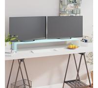 Homgoday Mueble TV/Elevador de Monitor Cristal Verde 110x30x13 cm Mueble de Salon, Juego de Muebles, Mueble de TV con Estilo