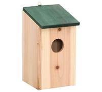 Homgoday Pajarera de madera de pino, juego de 8 unidades, decoración de jardín, entrada de 4 cm, 12 x 12 x 22 cm, modelo 276006