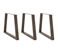 Homgoday Patas para Mesa de Comedor en Forma de V 3 uds Acero Natural Patas de Mesa de Centro para Manualidades, Patas de Muebles de Metal Resistente, Patas de Muebles 80 x (72-73.3) cm