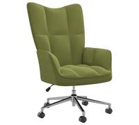 Homgoday Silla Relax verde claro de terciopelo, sillas de exterior, muebles de jardín, muebles de exterior, patio, terraza, decoración, model328164