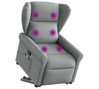 Homgoday Sillón de Masaje reclinable de pie de Tela Gris claroSillón Relax sillón de Masaje,Sillonrelax con masajeador