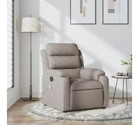 Homgoday Sillón de masaje reclinable gris tórtola de tela, sillón de masaje, sillón reclinable y relajante, silla de masaje, sillón relax para todo el cuerpo, modelo 373482