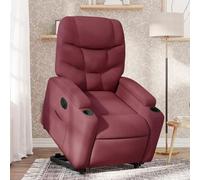 Homgoday Sillón eléctrico reclinable elevable de Tela Rojo Tinto Sillón de eléctrico,Sillón Relax, Sillon de Relax Reclinable Sillones ElectricosIdeales para Personas Mayores