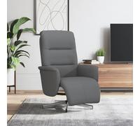 Homgoday Sillón reclinable con reposapiés Tela Gris Oscuro Sillón de Masaje Silla Relax para Televisión Sofá Individual Butaca para Salón Dormitorio Cine Gris Oscuro