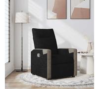 Homgoday Sillón reclinable de Tela Negro Sillón Relax,sillón reclinable Sillon de Relax Reclinable Sillón reclinable elevable Empuje Manual