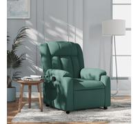 Homgoday Sillón reclinable de Tela Verde Oscuro Sillón de Masaje Silla Relax para Televisión Sofá Individual Butaca para Salón Dormitorio Cine