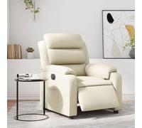 Homgoday Sillón reclinable eléctrico de Cuero sintético Crema Sillón de eléctrico,Sillón Relax, Sillon de Relax Reclinable Sillones ElectricosIdeales para Personas Mayores sin Masaje