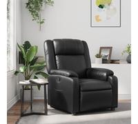 Homgoday Sillón reclinable negro de piel sintética, sillón de masaje, sillón reclinable y relajante, silla de masaje, sillón relax todo el cuerpo, modelo 373522
