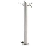 Homgoday Silver Model45456 - Columna de agua de acero inoxidable con grifo, ducha de jardín, accesorios de montaje, incluye