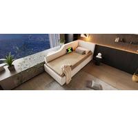 Homgoday Sofá Cama de Diseño Clásico con Almacenamiento Práctico y Lámpara de Lectura, para Espacios Pequeños