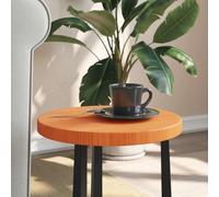 Homgoday Tablero de mesa de repuesto de madera, placa de repuesto para mesa de café, mesa auxiliar, mesa de comedor, redonda, marrón cera, diámetro 30 x 2,5 cm, madera maciza de pino