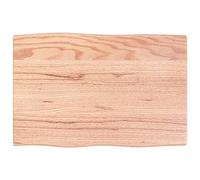 Homgoday - Tableta de madera de roble (60 x 40 cm, color marrón claro, madera sólida, borde en vivo, mesa de café, mesa de comedor, mesa de escritorio, color verde y duradero