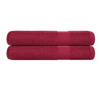 Homgoday Toallas de Sauna 2 uds 100% algodón Burdeos 80x200 cm 360 gsm Toallas faciales para baño, Toallas Grandes de Rizo de algodón,extraabsorbentes, Secado rápido, Toalla de salón