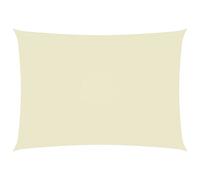 Homgoday Toldo de Vela Rectangular Tela Oxford Color Crema 5x7 m Impermeable a Prueba de Viento protección UV para Patio,Jardín, Exteriores, Terraza