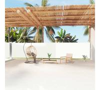 Homgoday Toldo Lateral retráctil Crema 160x1200 cm Toldo Lateral de protección Visual para balcón, jardín y terraza, protección Solar, protección contra