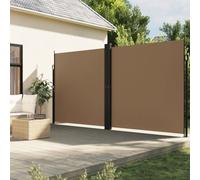 Homgoday Toldo Lateral retráctil Gris Taupe 200x1200 cm, Toldo de Exterior, Protege la Privacidad, Protector Solar a Prueba de Viento, Separador de Ambientes Exterior para Balcón, Jardin y Terraza