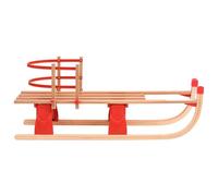Homgoday Trineo plegable con respaldo de madera, 119 cm, práctico y seguro