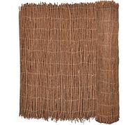 Homgoday Valla de cañizo 600x100 cm Valla de Jardín Exterior Extensible Valla Metálica para Decoración Terraza Patio