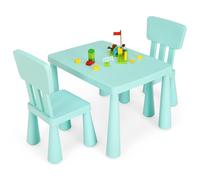 HOMGX - Juego de mesa y silla para niños, 76,2 x 53,3 x 48,2 cm, color verde menta