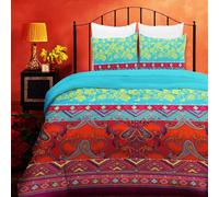 HOMHOMHA Juego de ropa de cama bohemia de 200 x 200 cm, diseño de mandala indio bohemio, estilo vintage, funda nórdica y 2 fundas de almohada de 80 x 80 cm