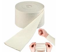 HOMHPLFE Vendas Tubulares Vendaje Elástico de Soporte para Brazo Beige Vendaje de Neta elástica Transpirable Tubular Vendaje de Gasa de Algodón (7.5cm×10m/2.95in×10.94yds)