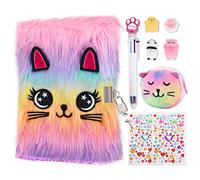 homicozy Diario Secreto Niña, Libreta con Llave y Candado, 160 Páginas Rayadas A5 Cuaderno Escritura y Dibujo, con 4 Juguetes Descompresión Silicona,Bolígrafo, Papelería Regalo para Niña 7-14 años